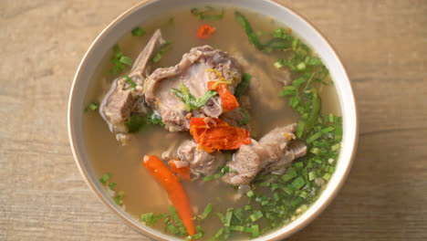 Spicy-Chopped-Pork-Backbone-Soup-or-Spicy-Leng-Soup---Asian-food-style