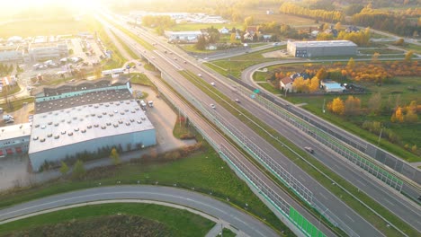 Luftaufnahme-Von-Lagerhallen-Oder-Industriefabriken-Oder-Logistikzentren-Von-Oben