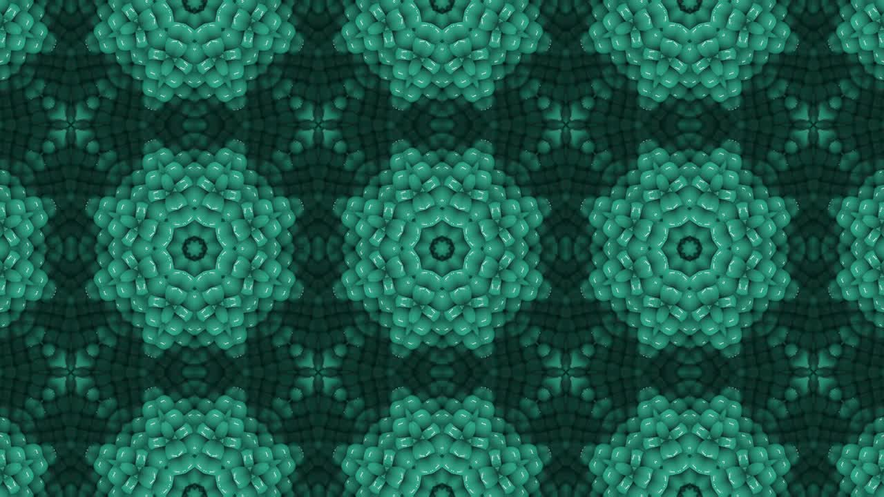 3d Looped balls texture. Abstract ornate decorative background. Hypnotic trendy kaleidoscope.