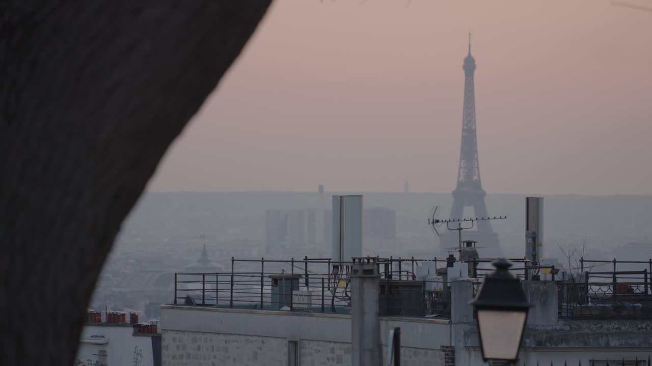 Eiffel Tower View from Montmartre at Dawn