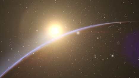 Die-Dem-Sonnenlicht-Ausgesetzte-Oberfläche-Eines-Planeten-Im-Weltraum,-Dem-Sonnensystem