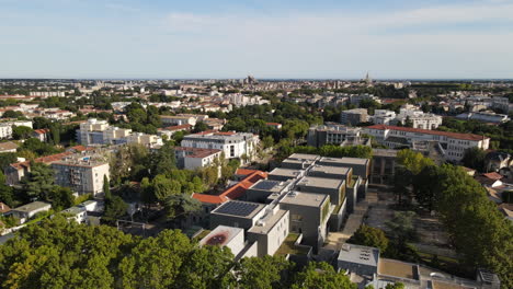 neighborhood in montpellier boutonnet aerial shot