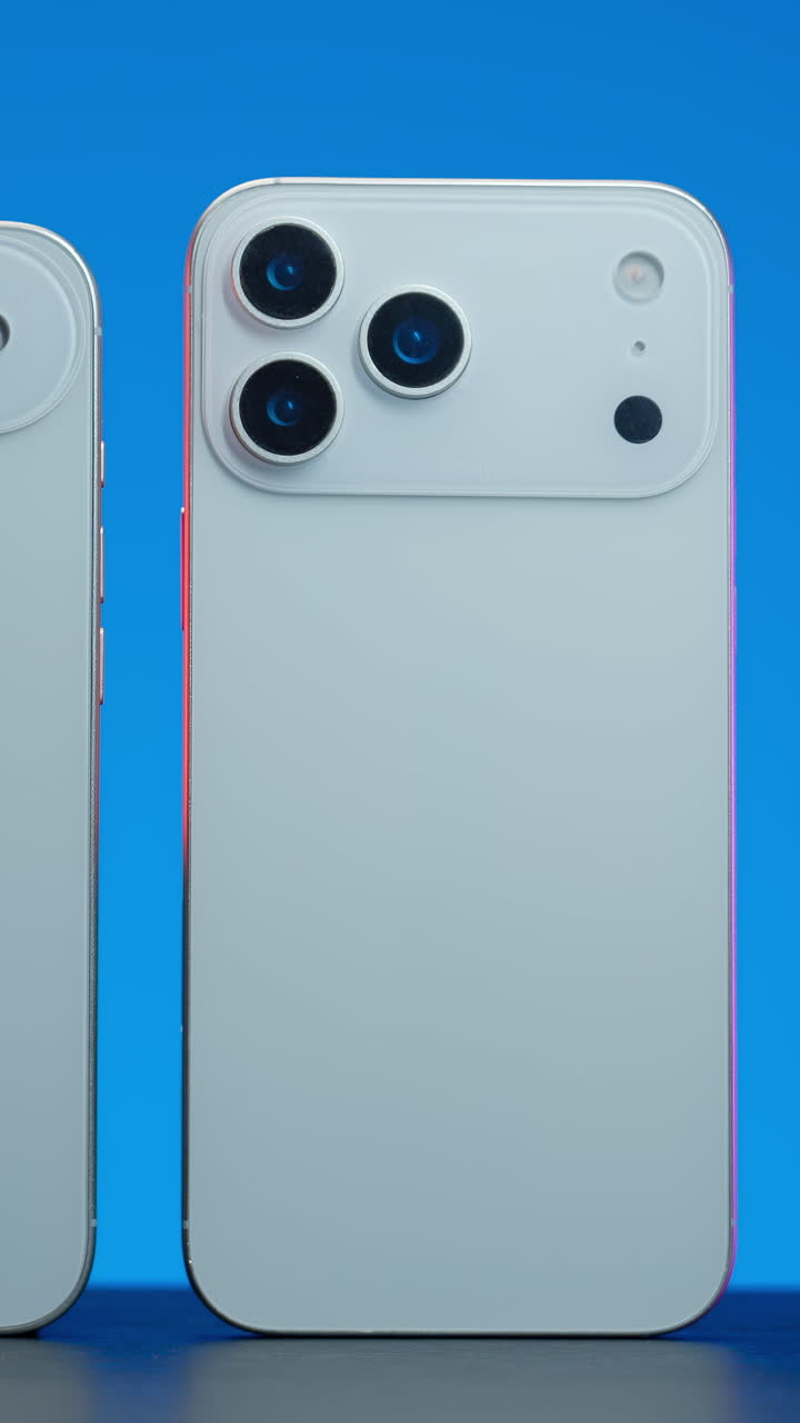 Two smartphones with different camera configurations