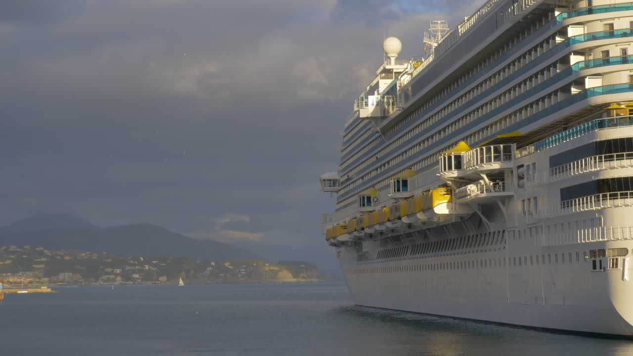 정박한 크루즈 선박