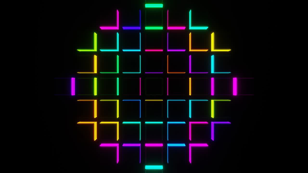 추상적인 박동 vj 루프 네온 배경