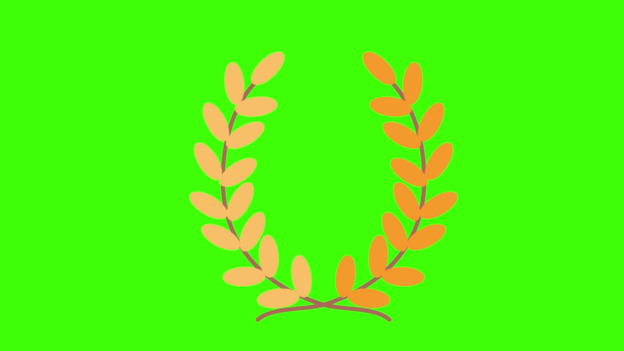 浅い緑色の背景のローレル葉のイラスト