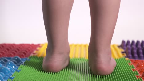 children's legs close-up, valgus foot positioning