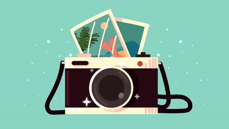 bon voyage animation with camera photographic and pictures