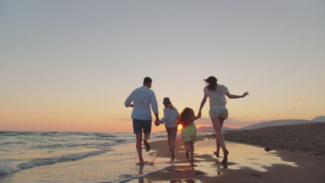 family fun at sunset beach