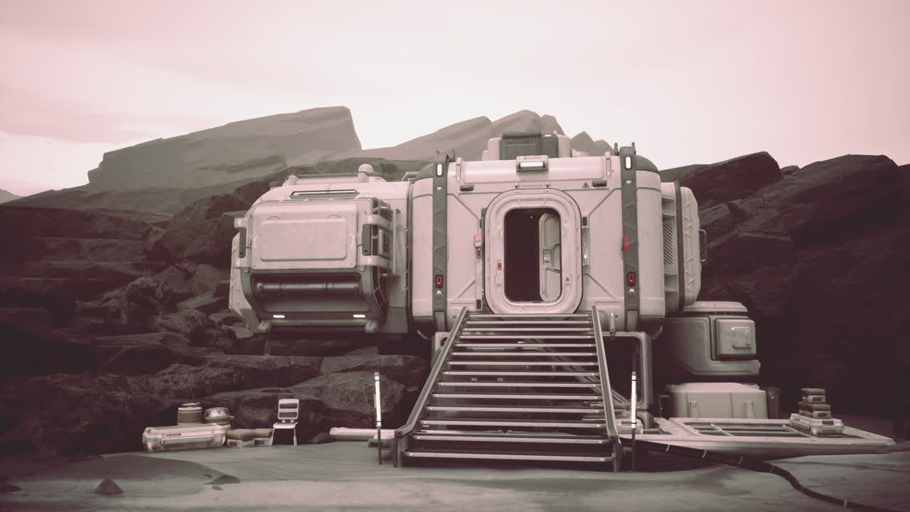 산 을 바라보는 우주 정거장