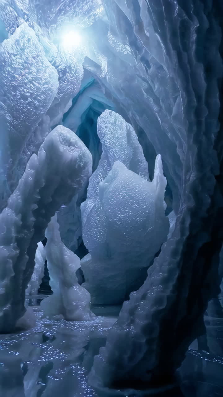 interior de la cueva de hielo
