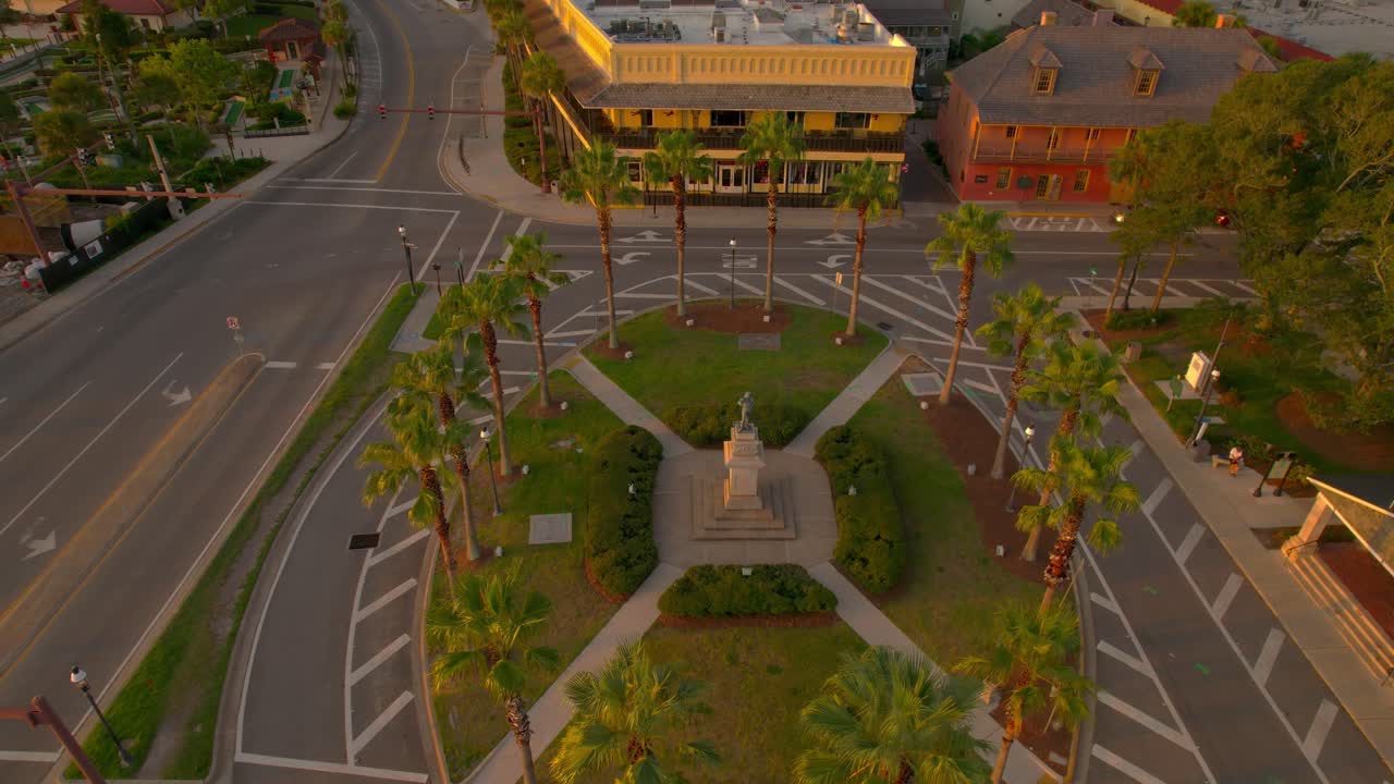 세인트 어거스틴, 플로리다의 매력적인 마을, 해가 뜨는 마법의 순간 동안