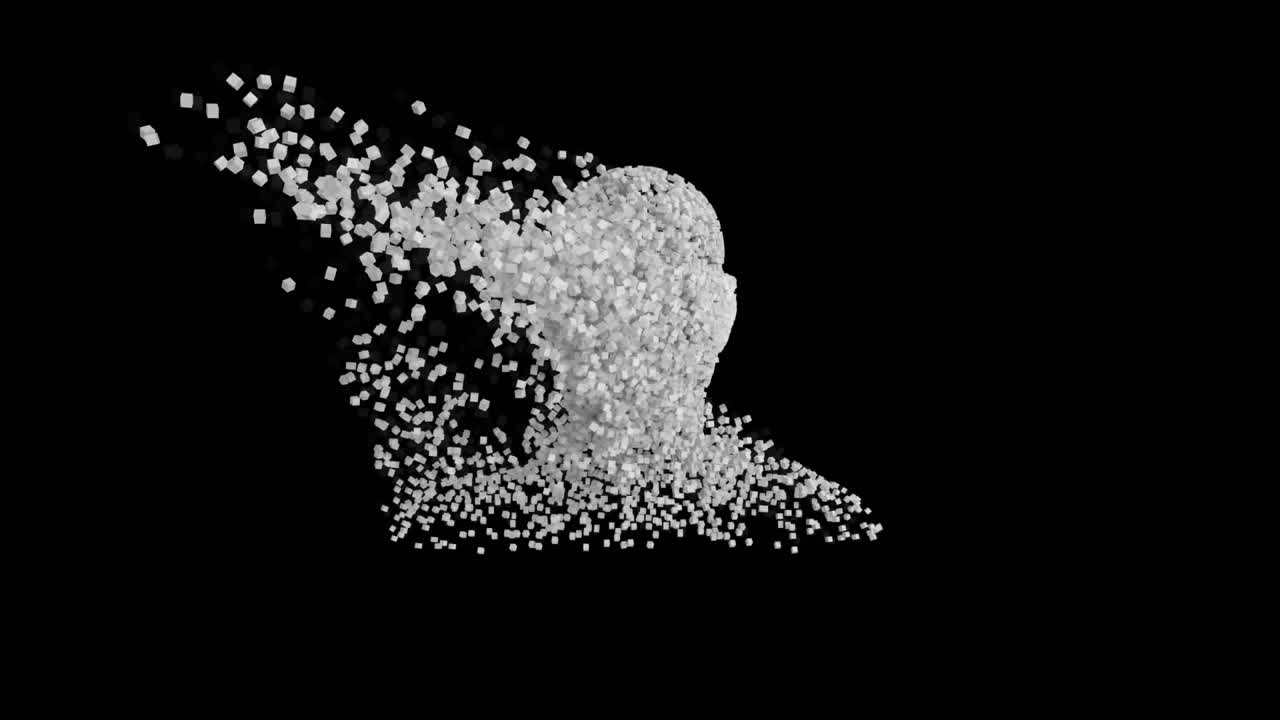 Busto umano in movimento su sfondo nero