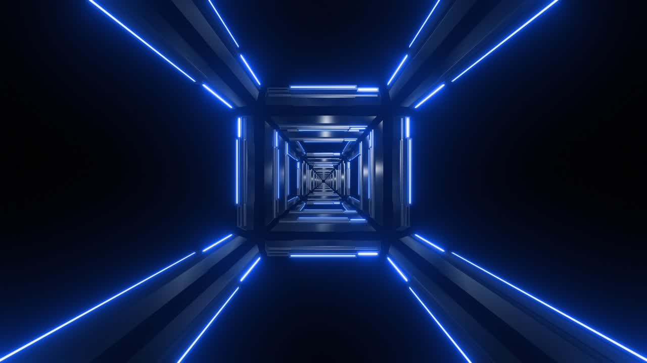 el túnel de neón futurista