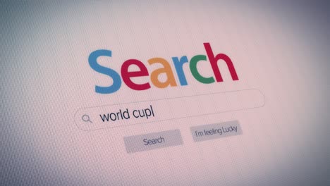 typing world cup in browser clicking search