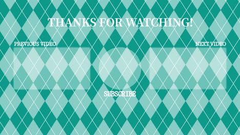 argyle pattern end card ending screen motion graphics