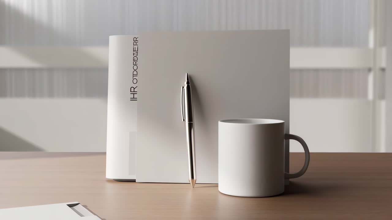 Office stationery on a desk