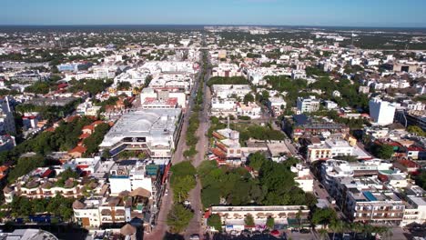 Vista-Aérea-De-Playa-Del-Carmen,-México