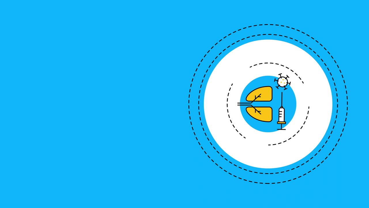 4k video of cartoon vaccination background design.