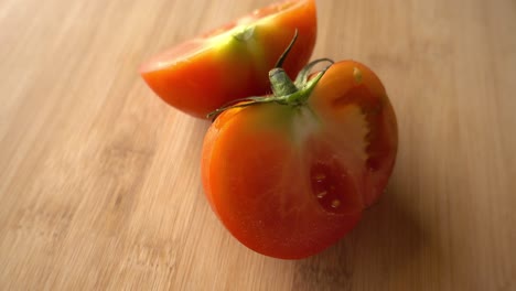 sliced tomato as food background