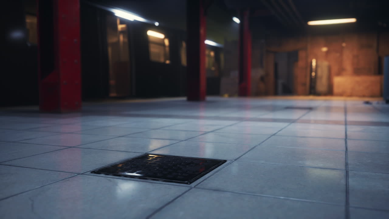 estación de metro oscura y arenosa