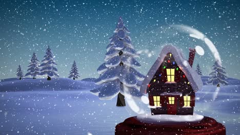 Christmas-animation-of-illuminated-hut-4k