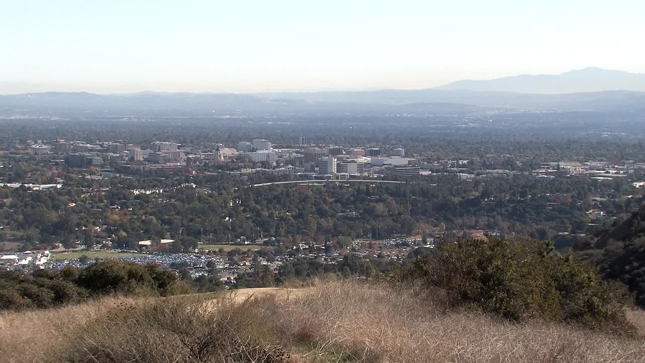panorama o tiro largo de pasadena cerca de los ángeles, california, estados unidos