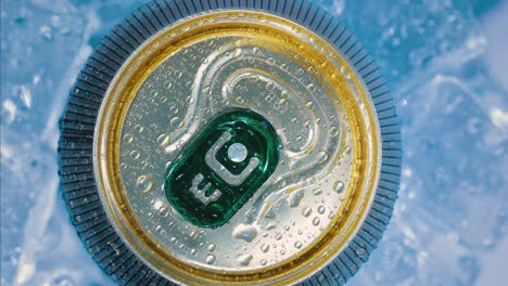 aluminum soda tin can lid cover of soft drink on ice goes around the circle.