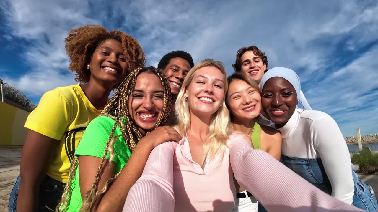 Group Selfie of Diverse Friends