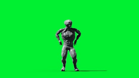 animación de monstruos aterradores. físico, movimiento, desenfoque. animación realista en 4k. pantalla verde