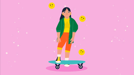 una animación de una ilustración plana de dia das criancas