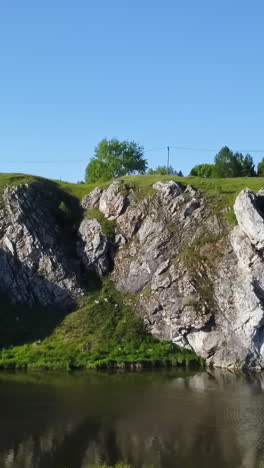 rocky riverbank landscape