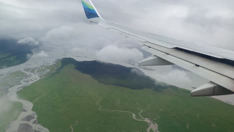 Ala-De-Avión-Volando-Sobre-Tierras-Forestales