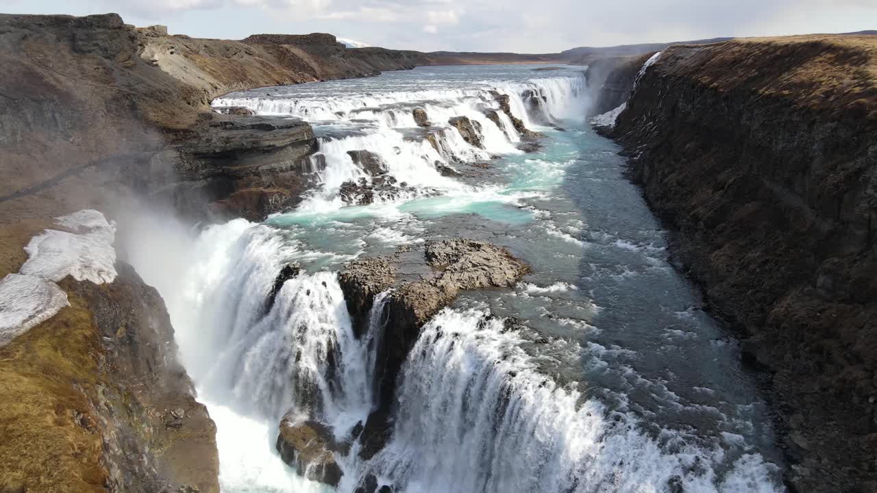 islandia cascada gullfoss drone aéreo 11.mp4
