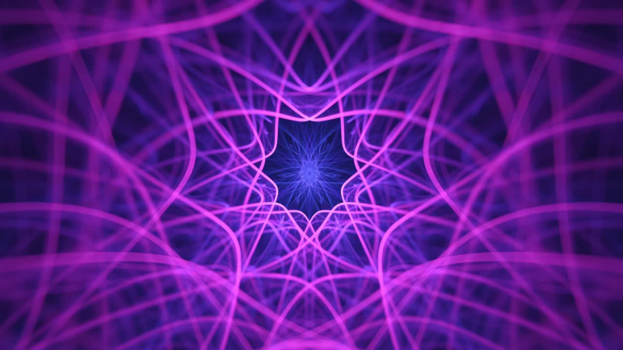 hipnótico intrincado flujo de patrones geométricos de mandala, éxtasis abstracto fractal, bucle sin fin de despertar espiritual flujo de energía, latidos visuales remolinos de fantasía