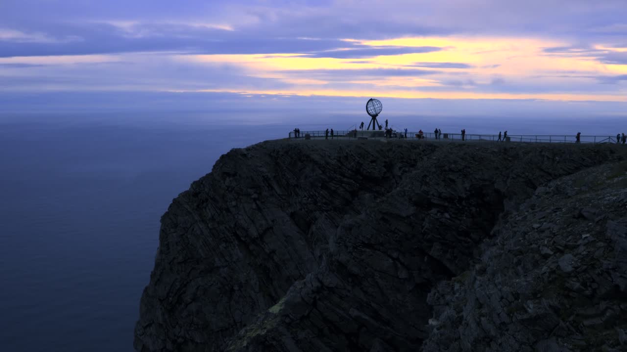 노르웨이 북부의 북쪽 케이프 (nordkapp).