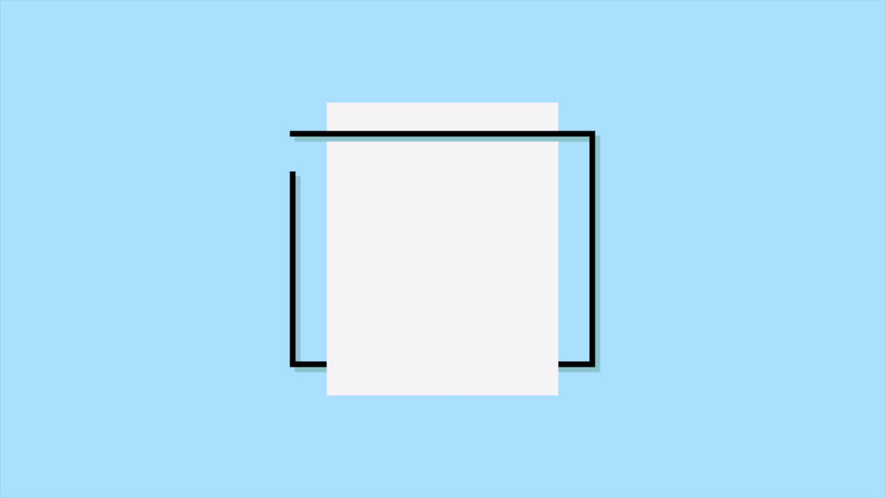 블루 그라데이션에 기하학적 블랙 프레임