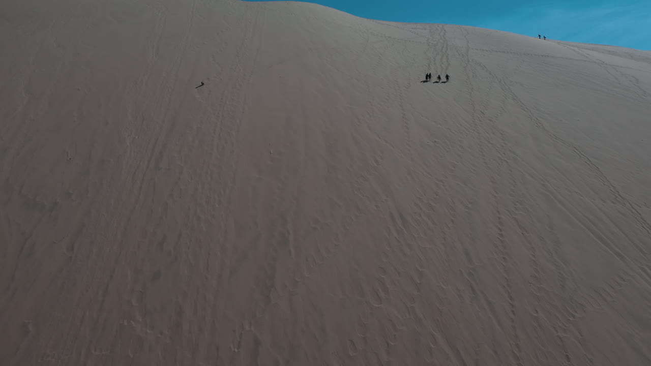 huacachina, 페루, 사막, 드론 공중