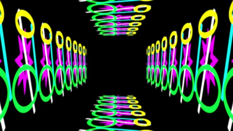Cyber tunnel progress animation motion graphics