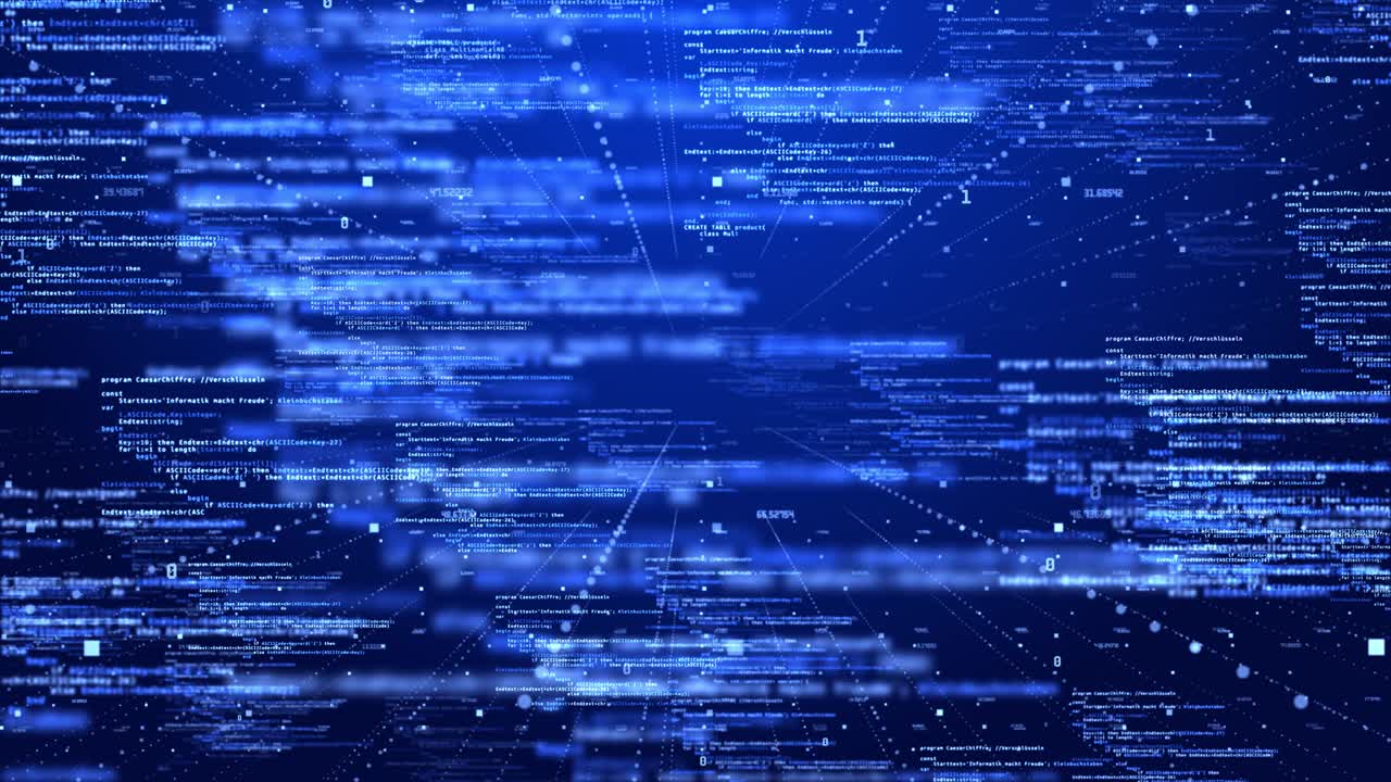 4K Digital data flow with motion create vision of fast speed transfer Loop Background.