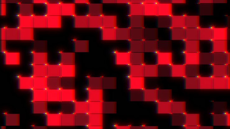 Symmetrical red square pattern with light and dark shades