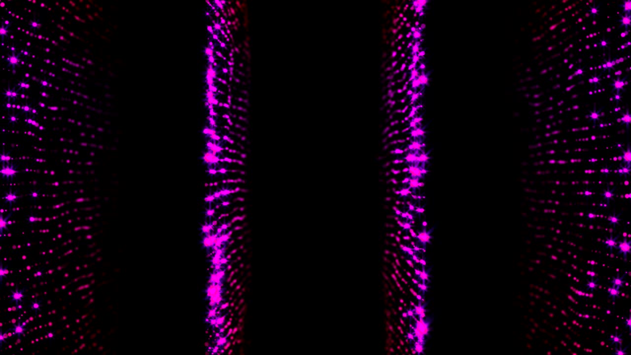 partículas púrpuras relucientes. fondo de bucle abstracto