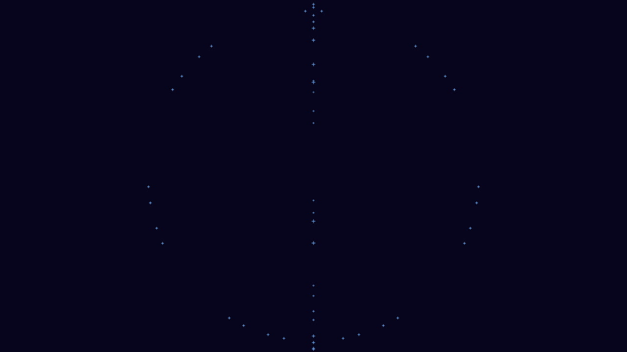 círculo con línea punteada línea roja a través del centro
