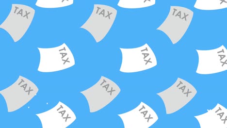 tax day animation with documents pattern