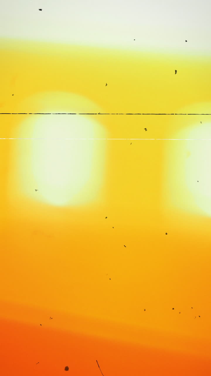 Retro Film Countdown Leader with Yellow and Orange Gradient