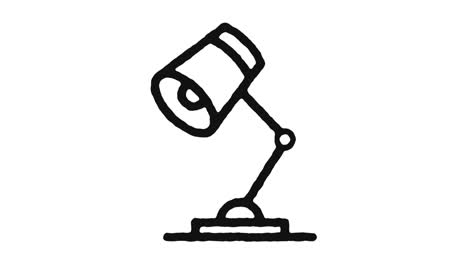 desk lamp icon animation footage & alpha channel