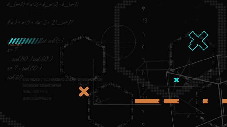Mathematical equations and geometric figures
