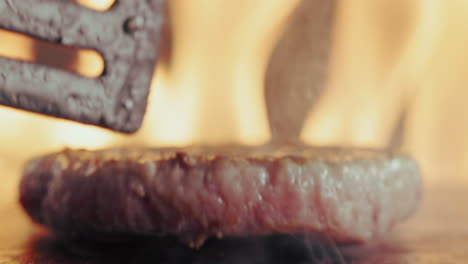 burger on a grill