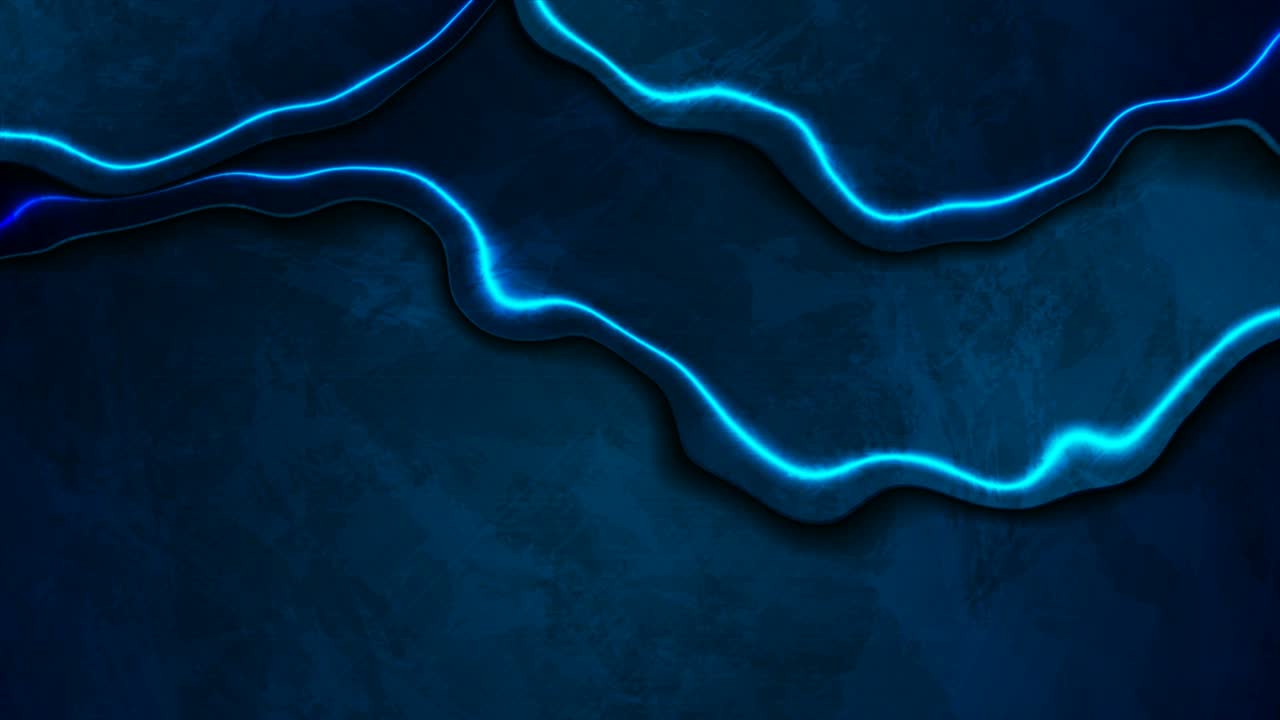 Blue neon laser waves grunge abstract motion background