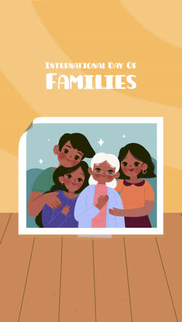 an animation of a hand drawn international day of families illustration